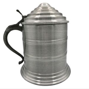 Vintage Pewtertone Ice Bucket Beer Stein Barware Tankard Antique Serve 11"